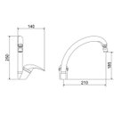 Ver imagem 4 de Monocomando Balcão Para Cozinha 7001 C 55 AA BL Meber Metais