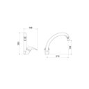 Ver imagem 3 de Monocomando Balcão Para Cozinha 7001 C 55 AA BL Meber Metais