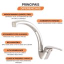 Ver imagem 5 de Misturador Monocomando para Cozinha Balcão 7001 C 55 Meber Metais Cromado