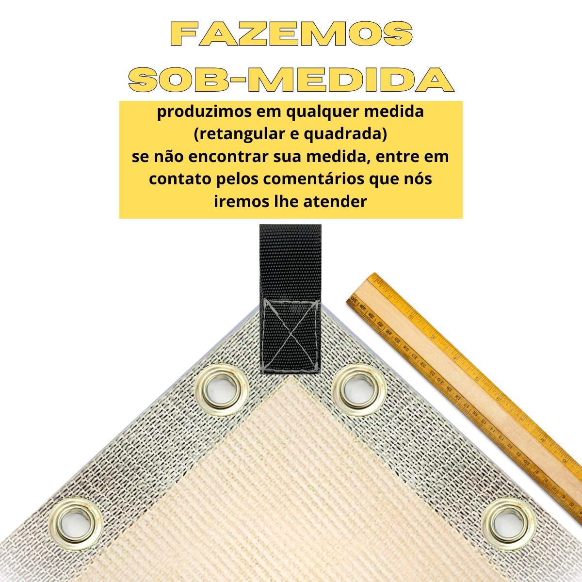 Sombrite 80% Permeavel Bege 6x1 Bainha e Ilhós - 4