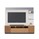Ver imagem 1 de Home Theater com LED TV para até 70 Polegadas Braga Freijó/ Off White/ Preto Fosco - Bela Móveis