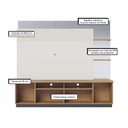 Ver imagem 3 de Home Theater com LED TV para até 70 Polegadas Braga Freijó/ Off White/ Preto Fosco - Bela Móveis