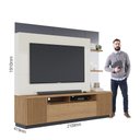 Ver imagem 4 de Home Theater com LED TV para até 70 Polegadas Braga Freijó/ Off White/ Preto Fosco - Bela Móveis