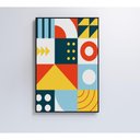 Ver imagem 2 de Quadro Geométrico Colorido 14 60x90 Cm Tecido Canvas