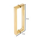 Ver imagem 3 de Puxador Duplo para Box Banheiro 30cm em Aço Inox Dourado Brilhante Stainless