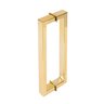 Puxador Duplo para Box Banheiro 30cm em Aço Inox Dourado Brilhante Stainless - 2