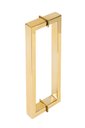 Ver imagem 2 de Puxador Duplo para Box Banheiro 30cm em Aço Inox Dourado Brilhante Stainless