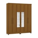 Ver imagem 2 de Guarda Roupa Casal 6 Portas com Espelho e Pés Gênova Luciane Móveis