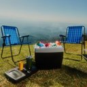 Ver imagem 5 de Cadeira de Praia Varanda Xadrez em Aço 110 Kg Cores Mor Cor:azul Azul