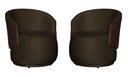 Ver imagem 1 de Kit 2 Poltronas para Recepção Escritório e Clínica - Veludo - Sv Decor:marrom