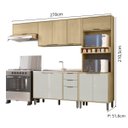 Ver imagem 4 de Cozinha Modulada 4 Peças Vick Castanho Off White