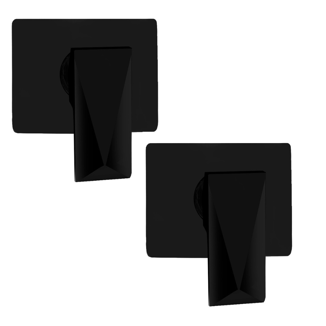 Kit C/2 Acabamento Mono Comando Diamante Registro Deca Preto - 1