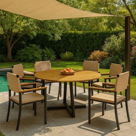 Conjunto Náutico de Área Gourmet 6 Cadeiras 1,50m - Solara