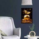 Ver imagem 1 de Quadro Arquétipo Maçã Dourada 24x18cm - com Vidro:madeira Preta