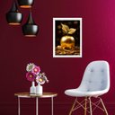 Ver imagem 2 de Quadro Arquétipo Maçã Dourada 24x18cm - com Vidro:madeira Preta