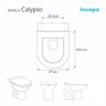 Assento Sanitário Tampa de Vaso Madeira MDF Laqueado Calypso para bacia Incepa 6lpf - Cinza Claro - 3