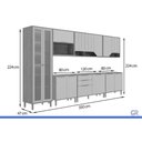Ver imagem 3 de Kit Cozinha 7 Peças Celeste C579 Cinamomo/Off White MGM
