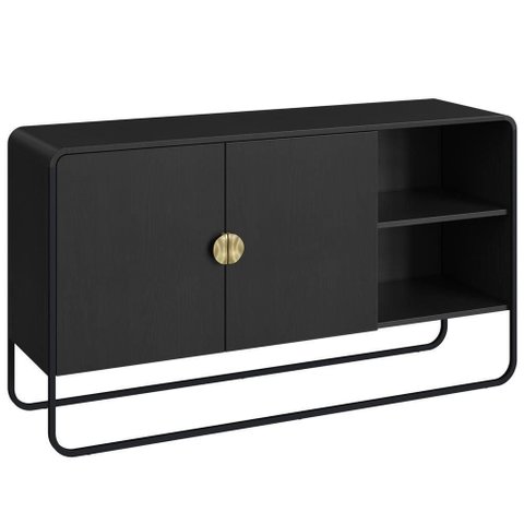 Balcao Buffet Organico 2 Portas 135 Cm 28071 Artesano Nero Preto