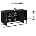 Ver imagem 5 de Balcao Buffet Organico 2 Portas 135 Cm 28071 Artesano Nero Preto