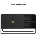 Ver imagem 4 de Balcao Buffet Organico 2 Portas 135 Cm 28071 Artesano Nero Preto