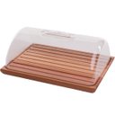 Ver imagem 1 de Migalheira de Madeira com Tampa Acrílica 36x25cm Suporte Porta Pão Essence