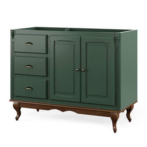 Balcão de Pia para Cozinha Hannover - M560703 Largura 120cm Cor Laca - Verde Musgo