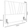Cabeceira Casal 140cm Bell Suede Branco Rm - 4