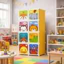 Ver imagem 4 de Armario Infantil Guarda Roupas Portatil Organizador Brinquedos Compacto 8 Portas Modular