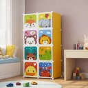 Ver imagem 2 de Armario Infantil Guarda Roupas Portatil Organizador Brinquedos Compacto 8 Portas Modular