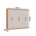 Ver imagem 3 de Guarda Roupa 255cm C/ 6 Portas Provençal 3 Gavetas 100% Mdf Cor:cinamomo com Branco