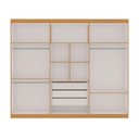 Ver imagem 5 de Guarda Roupa 255cm C/ 6 Portas Provençal 3 Gavetas 100% Mdf Cor:cinamomo com Branco