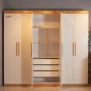 Ver imagem 6 de Guarda Roupa 255cm C/ 6 Portas Provençal 3 Gavetas 100% Mdf Cor:cinamomo com Branco