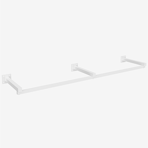 Arara de Parede Quadrada Leve 120cm - Branco