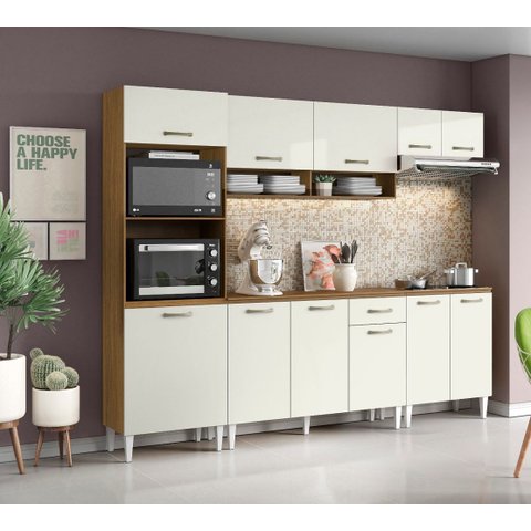 Jogo de Cozinha Atena Completo 249cm - Atacama/off White Aramóveis
