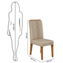 Ver imagem 4 de Kit 6 Cadeiras para Sala de Jantar Yasmin Marrom/Freijó/Kraft