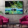 Quadro Decorativo Tela Canvas Animais Lago Dos Cisneis - 150x100 Cm - 2