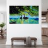 Quadro Decorativo Tela Canvas Animais Lago Dos Cisneis - 150x100 Cm - 3