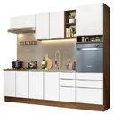 Ver imagem 3 de Armário de Cozinha Completa 260cm Rustic/Branco Veludo Lux Madesa 08