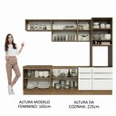 Ver imagem 6 de Armário de Cozinha Completa 260cm Rustic/Branco Veludo Lux Madesa 08