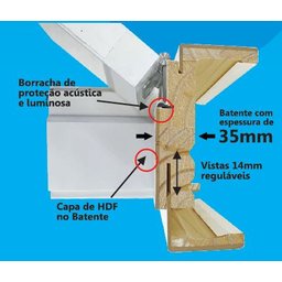 KIT PORTA PRONTA ROHDEN - ELEGANCE 80X210 - Batente regula de 11 a 23 cm - 4