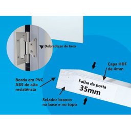 KIT PORTA PRONTA ROHDEN - ELEGANCE 80X210 - Batente regula de 11 a 23 cm - 3