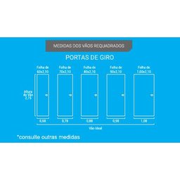KIT PORTA PRONTA ROHDEN - ELEGANCE 80X210 - Batente regula de 11 a 23 cm - 5