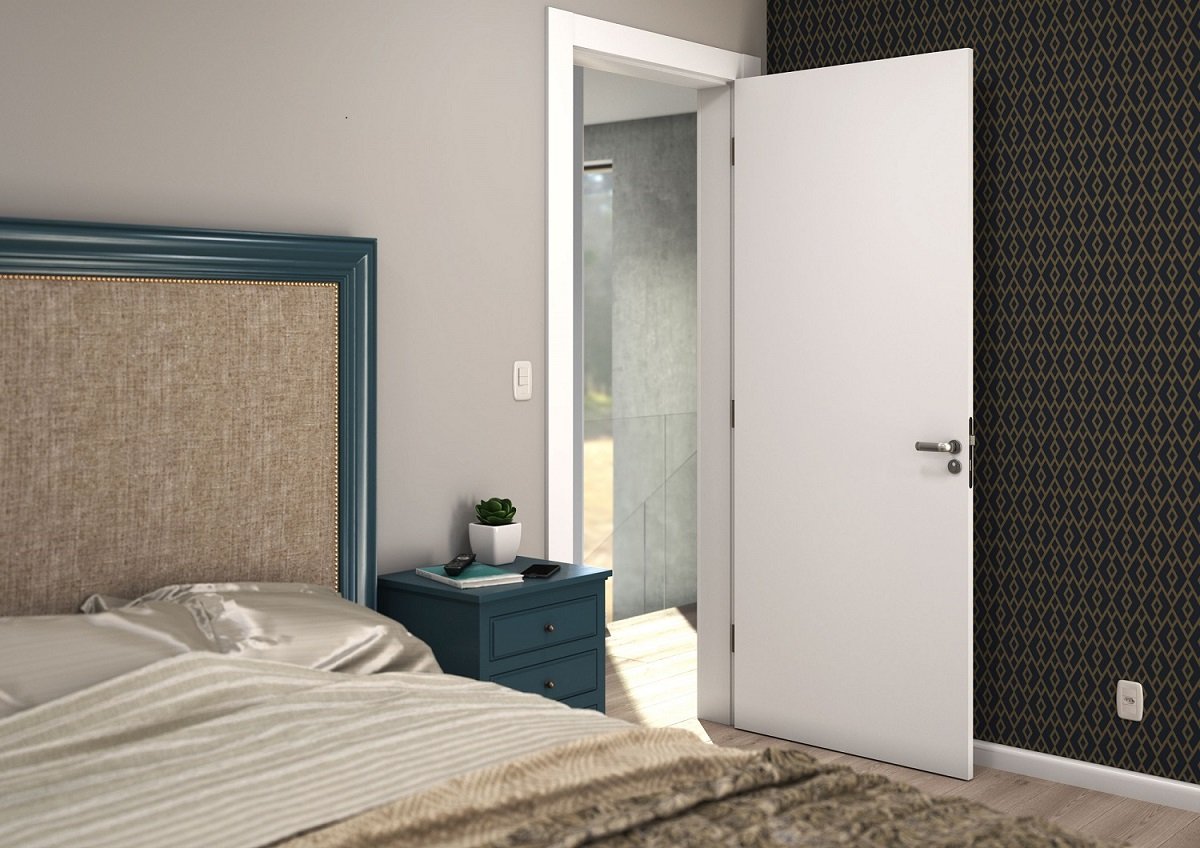 KIT PORTA PRONTA ROHDEN - ELEGANCE 80X210 - Batente regula de 11 a 23 cm - 11