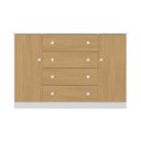 Ver imagem 5 de Cômoda Infantil 125cm 2 Portas e 4 Gavetas Encanto Multimóveis Mp4450 Branco/madeirado Branco/