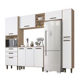 Cozinha Compacta Íris 5 Peças Cartagena/Branco - PR Móveis - 1