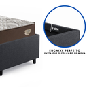 Ver imagem 2 de Base Box Cama Solteirão Sapateira Linho Cinza e Colchão Relax Adorabile Ecoflex 96x203