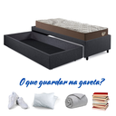 Ver imagem 3 de Base Box Cama Solteirão Sapateira Linho Cinza e Colchão Relax Adorabile Ecoflex 96x203