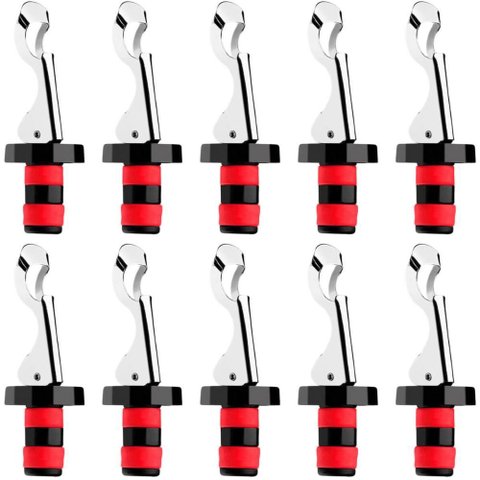 Kit 10 Tampas para Garrafa Acessórios para Vinho Abridor de Garrafa Conservar Proteger Brinox