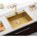 Ver imagem 4 de Cuba de Inox Gourmet Dourada Quadrada Cozinha com Acessórios