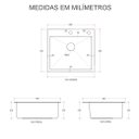 Ver imagem 5 de Cuba de Inox Gourmet Dourada Quadrada Cozinha com Acessórios